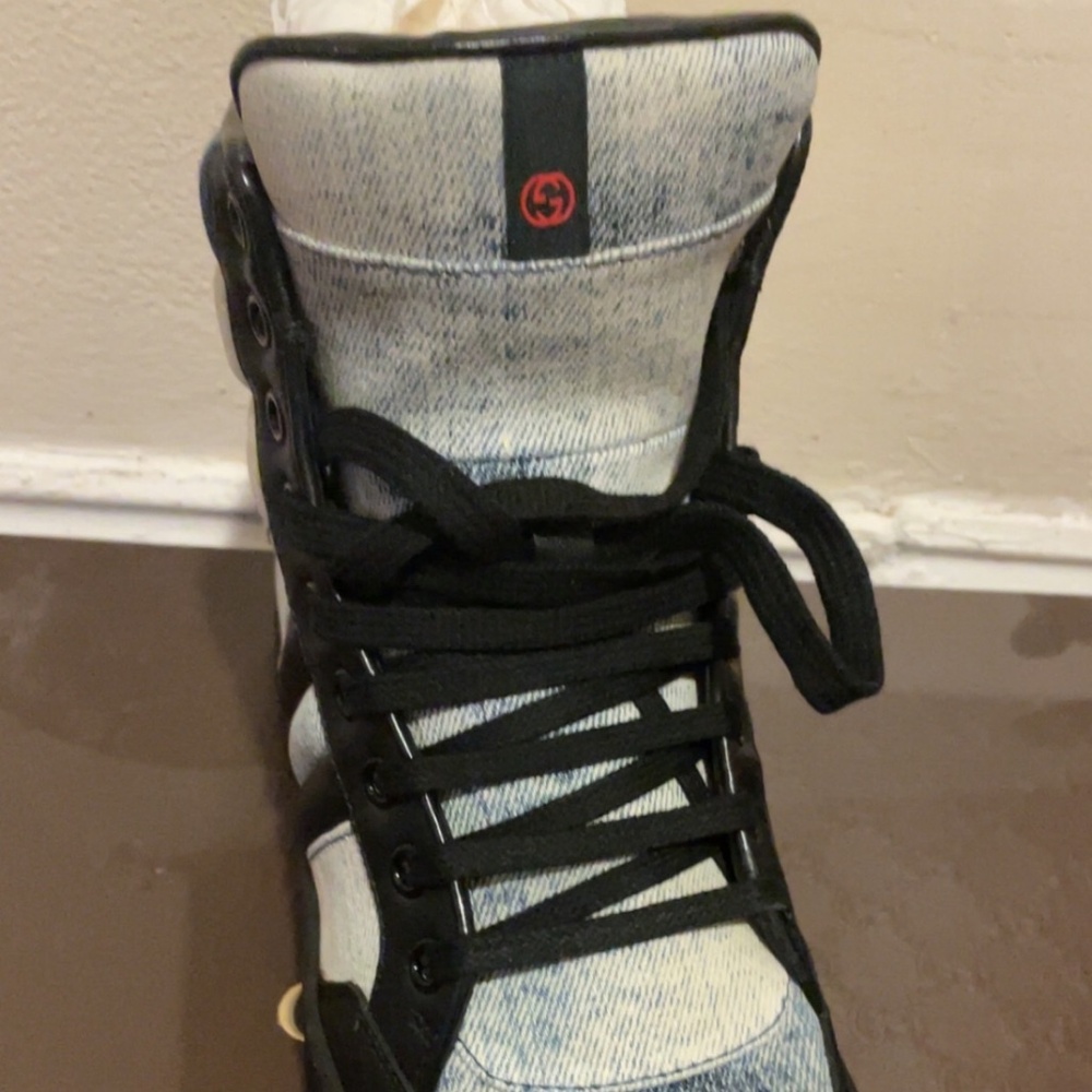 Brand new denim Gucci sneakers
